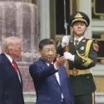 Encuentro entre Donald Trump y Xi Jinping en Pekín.