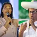 Combo de fotografías de archivo de los candidatos Keiko Fujimori (i) y Roberto Sánchez (d), quienes se disputarán en segunda vuelta la presidencia de Perú. EFE/ Paolo Aguilar/ Renato Pajuelo.